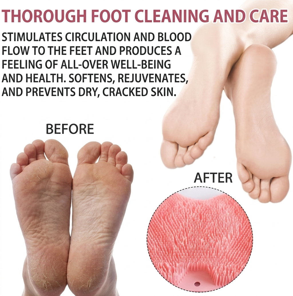 Silicone Multiuse Scrubber For Bath, Foot
